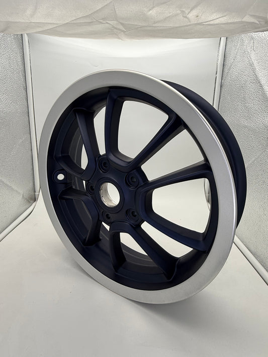 Vespa Sprint Wheel 12x3.00 Satin Blue with Polished Rim Genuine Piaggio