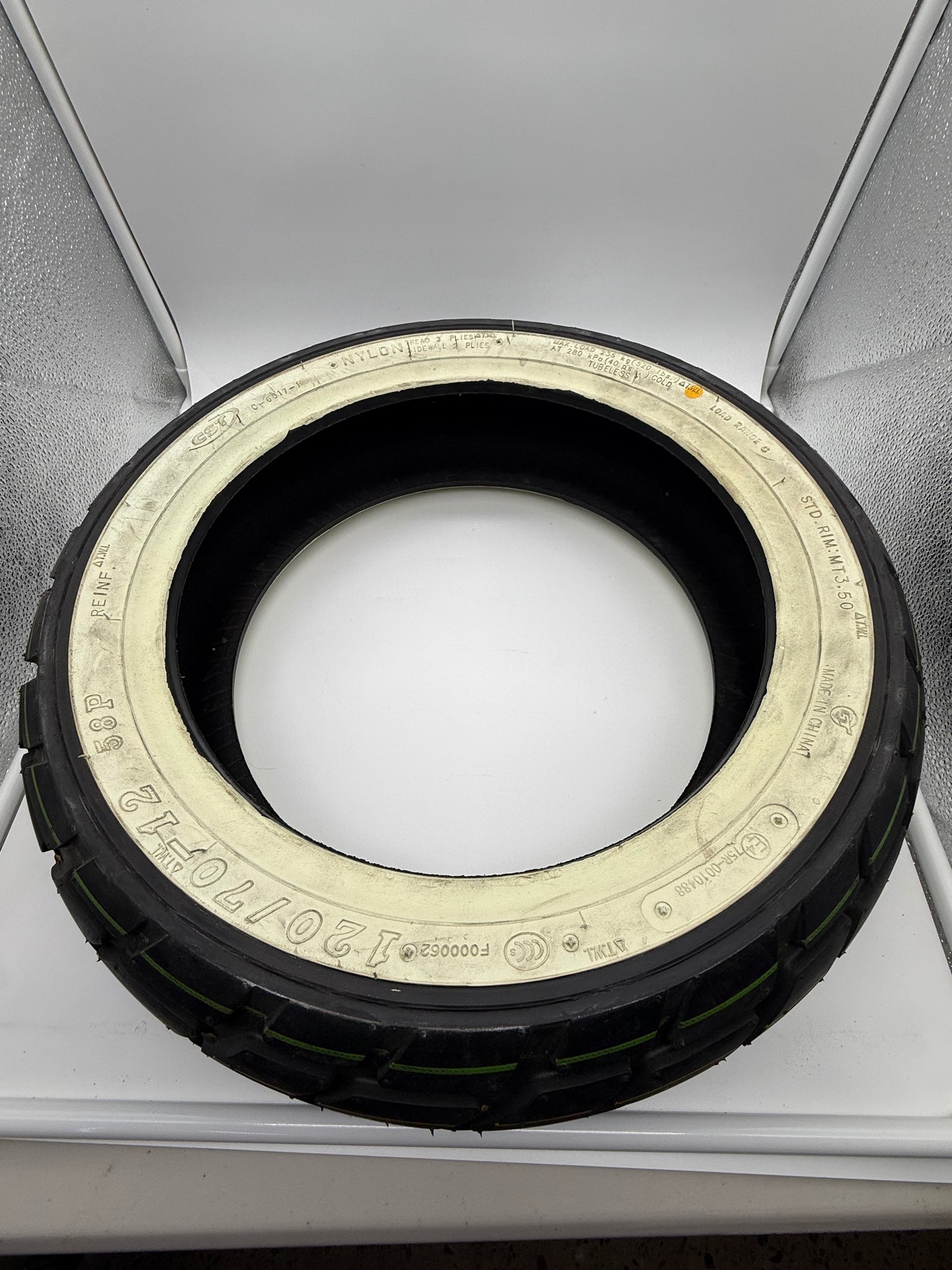 120x70-12 White Sidewall Tyre